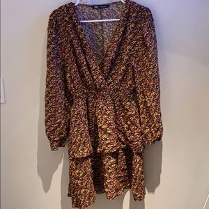 Zara - Floral dress - Fall Colors